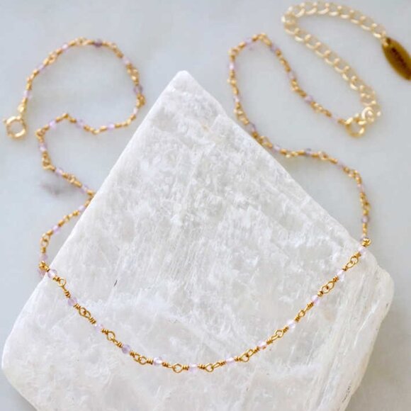 Amethyst Beaded Choker - Picture 2 of 5